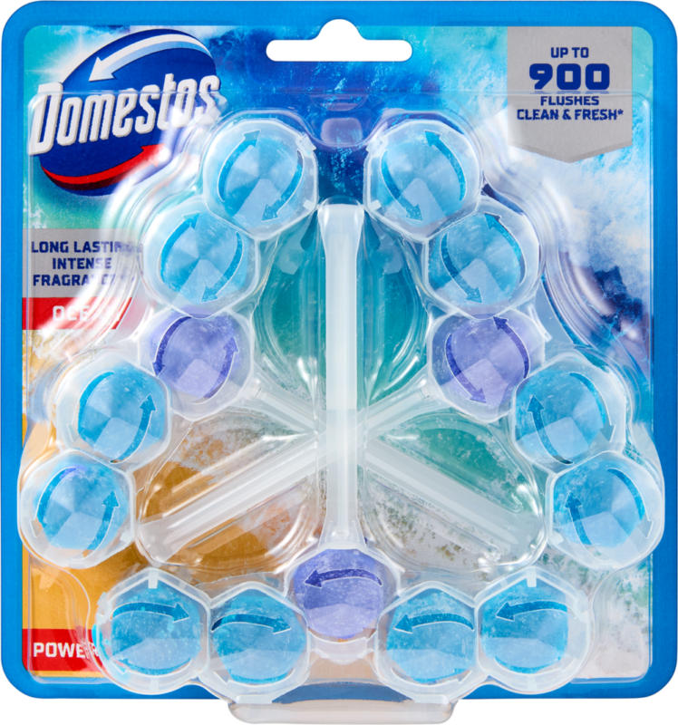 Domestos Power 5 WC-Steine Ocean, 3 Stück