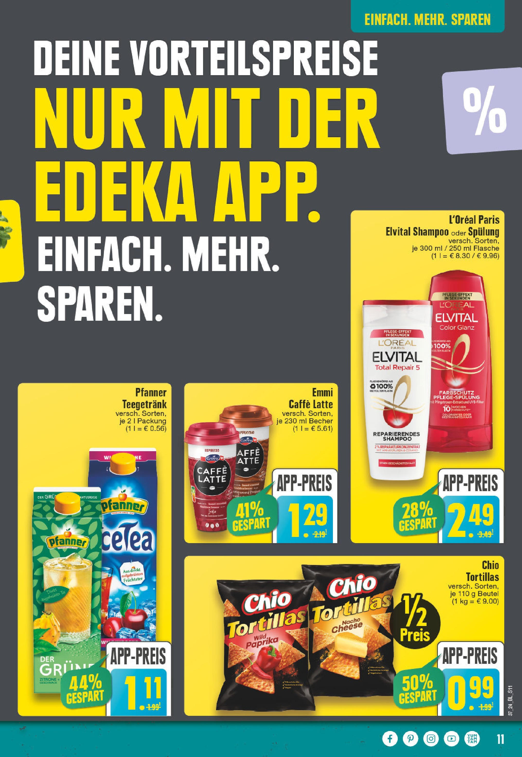 Edeka Mülheim An Der Ruhr, Düsseldorfer Straße 116a (ab 09.09.2024) » Angebote Online | Seite: 11 | Produkte: Shampoo, Spülung, Paprika, Chio tortillas