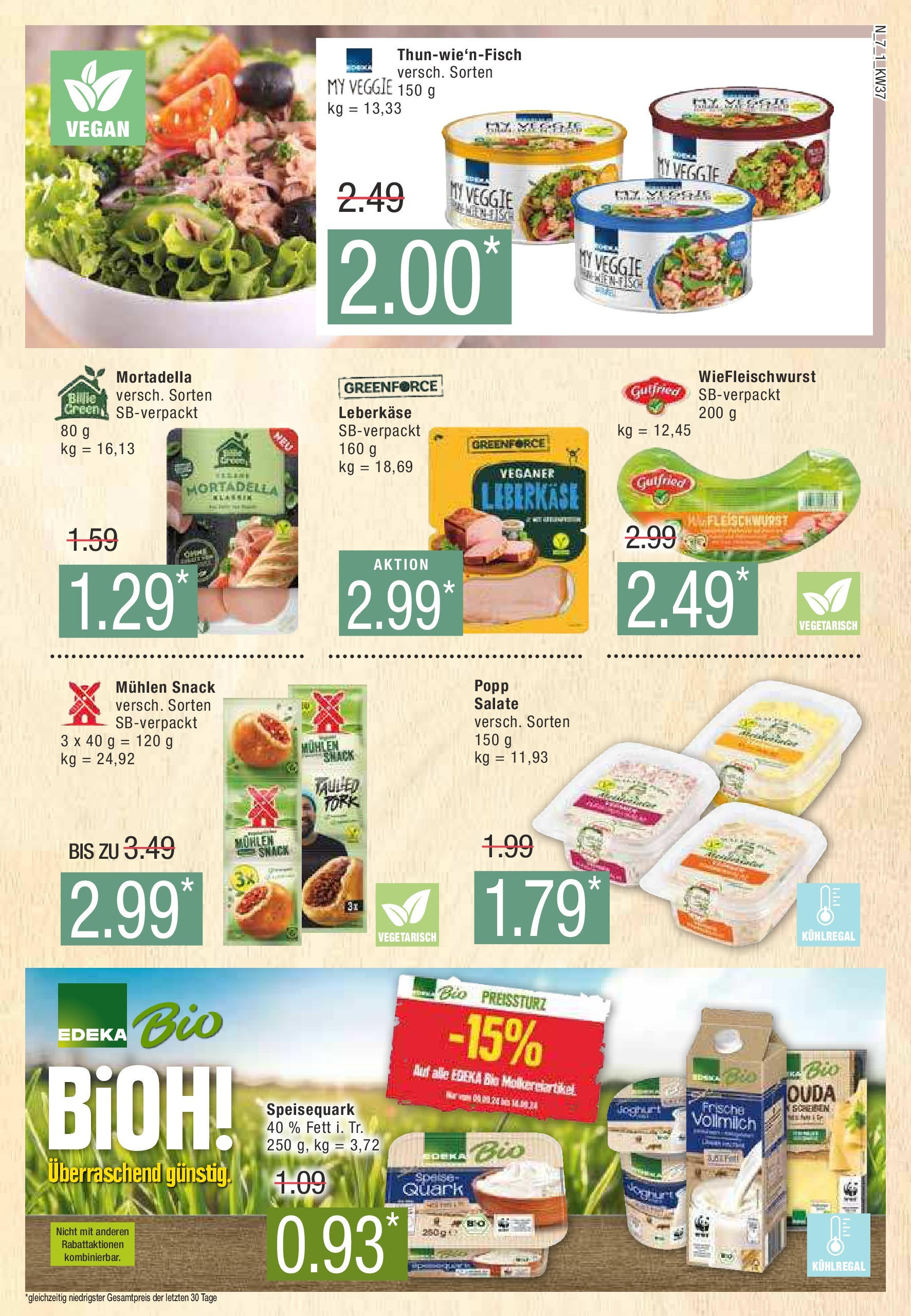 Marktkauf - Niedersachsen (ab 08.09.2024) » Angebote online | Seite: 7 | Produkte: Quark, Joghurt, Speisequark, Leberkase