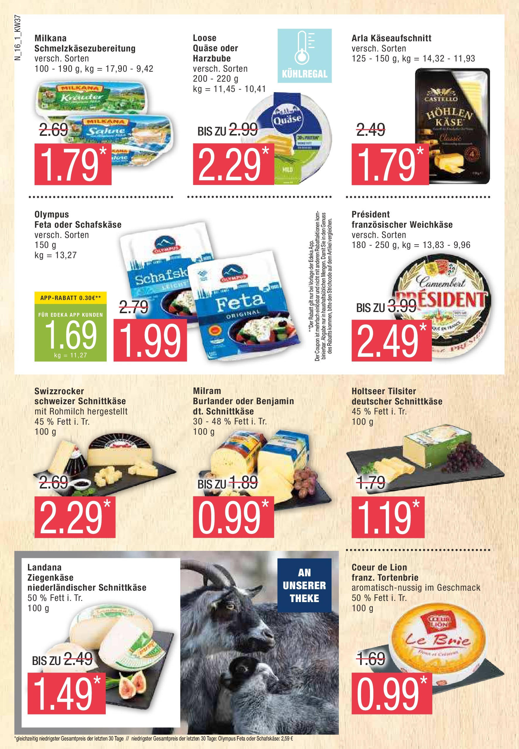 Marktkauf - Niedersachsen (ab 08.09.2024) » Angebote online | Seite: 16 | Produkte: Feta, Milkana, Ziegenkäse, Milram