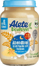 Alete bewusst Abendbrei Grießbrei Vanille & Vollkorn ab dem 6. Monat