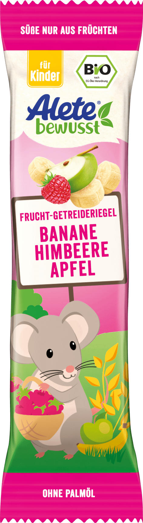 Alete bewusst Fruchtriegel Banane-Apfel-Himbeere ab 3 Jahre