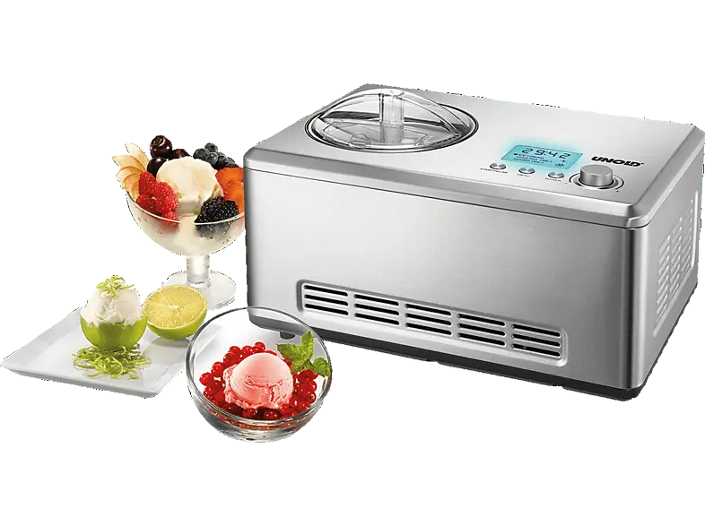 Unold 48876 Nobile Eismaschine (180 Watt, 2 l, Edelstahl)
