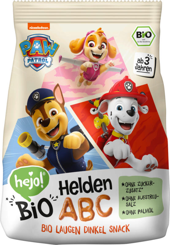 hejo! Kindersnack Paw Patrol Helden ABC ab 3 Jahren