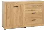JYSK JYSK Бюфет LINTRUP 1 врата 3 чекмеджета див натурален дъб