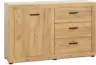 JYSK Бюфет LINTRUP 1 врата 3 чекмеджета див натурален дъб