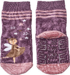 PUSBLU Stoppersocken mit Feen-Motiv, lila, Gr. 23/24