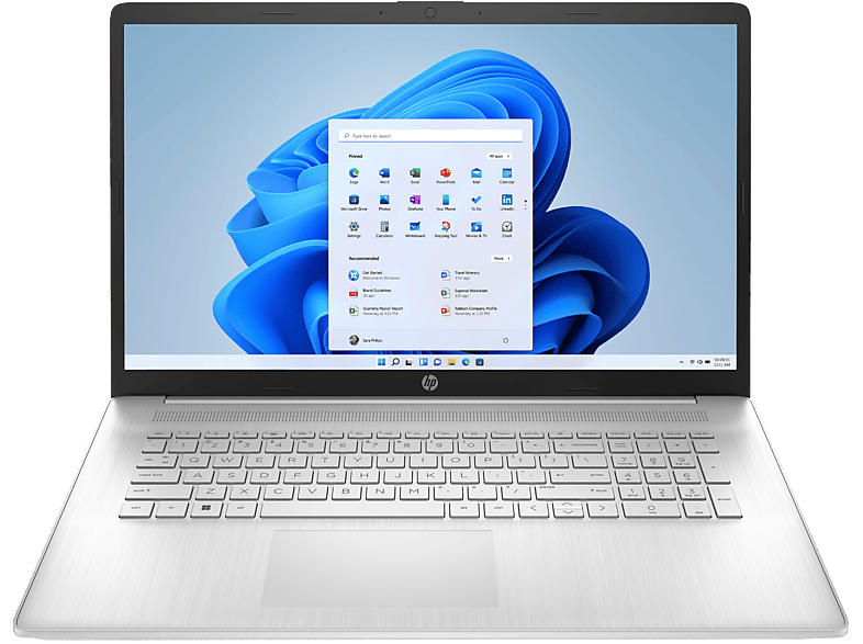 HP 17-cp3900ng Notebook 17,3 Zoll, Full-HD, AMD Ryzen™ 7 7730U, 16 GB RAM, 1000 SSD, Windows 11 Home (64 Bit), Radeon™ Onboard Graphics, Natursilber