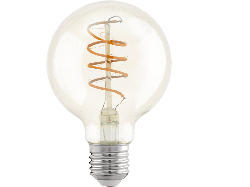 Eglo LM-E27-LED globe G80 Filament spiral Amber 4W/; LED Lampe