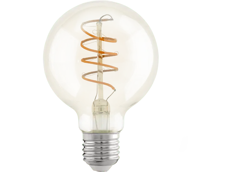 Eglo LM-E27-LED globe G80 Filament spiral Amber 4W/; LED Lampe