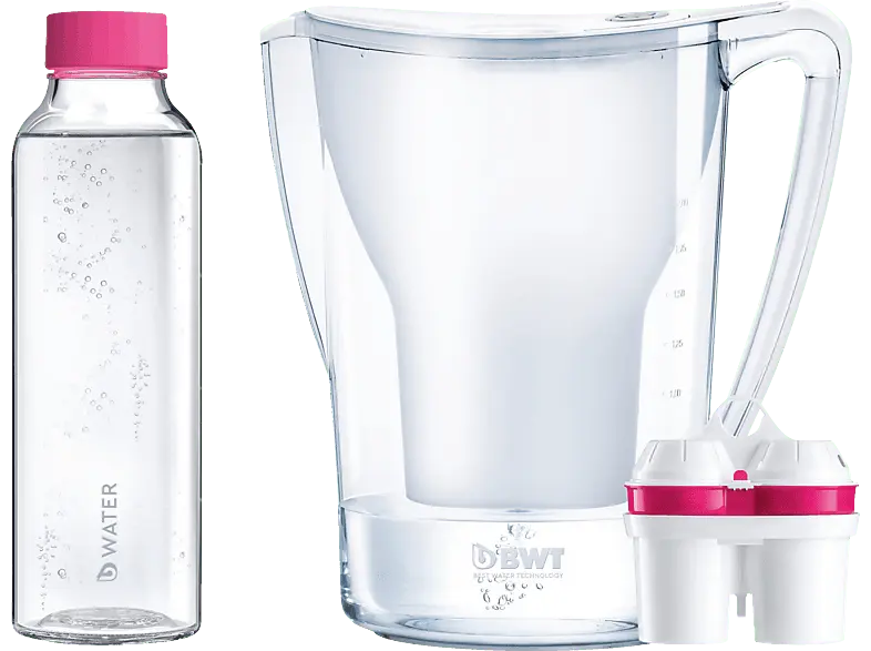 BWT Aqualizer Home, Tischwasserfilter, 2.7 Liter, Weiß/Transparent