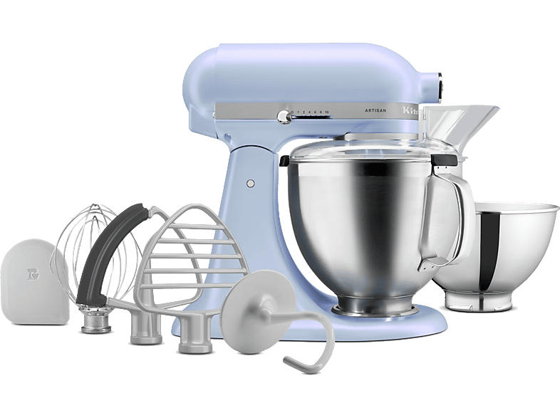 Kitchen Aid 5 KSM 195PSOA Artisan Küchenmaschine Blue Salt Farbe der Jahres 2024 (Rührschüsselkapazität: 4,7 l, 300 Watt)