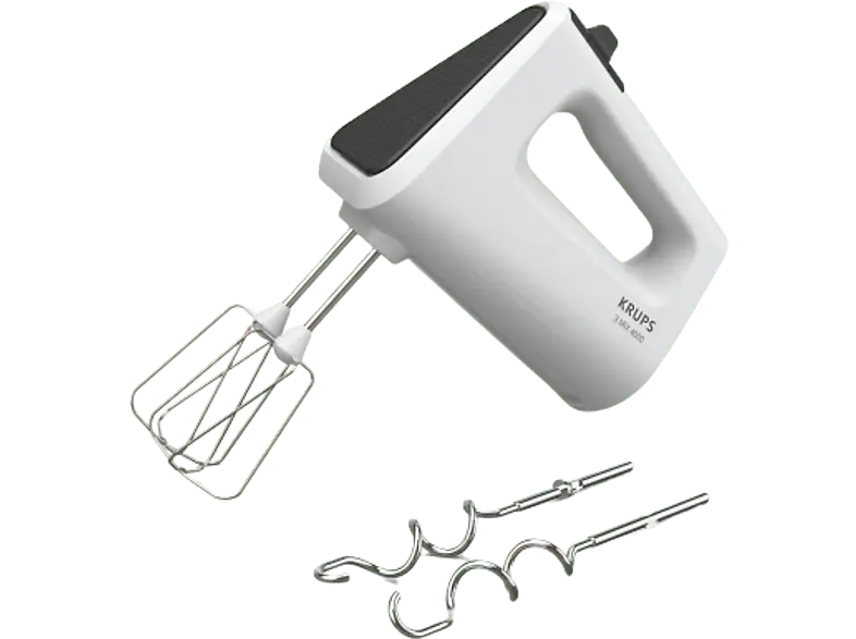 Krups 3mix 4000 GN4001 Handmixer (Weiß, 450 Watt)