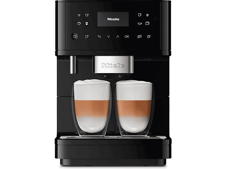 Miele CM 6160 Milkperfection Kaffeevollautomat (Obsidianschwarz, Kegelmahlwerk, 15 bar, integrierter Milchbehälter)