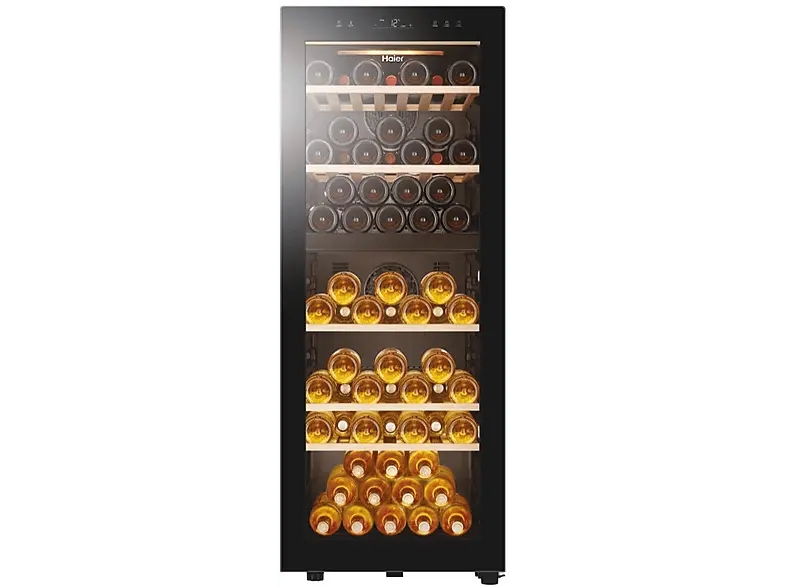 Haier HWS79GDG Weinklimaschrank (190 l, 142 kWh, EEK: G, Schwarz, Anzahl Flaschen: 79)