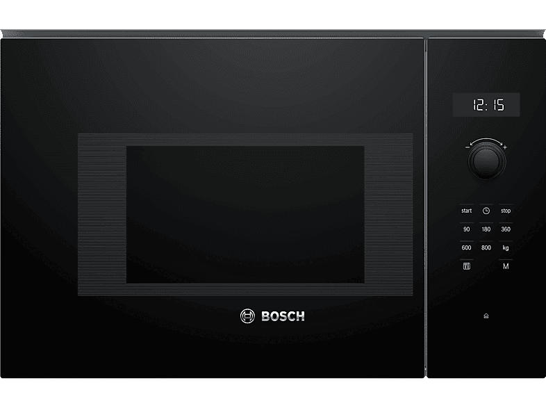 Bosch BFL524MB0 Serie 6, Mikrowelle (800 Watt, Einbaugerät, 20 l, Schwarz)