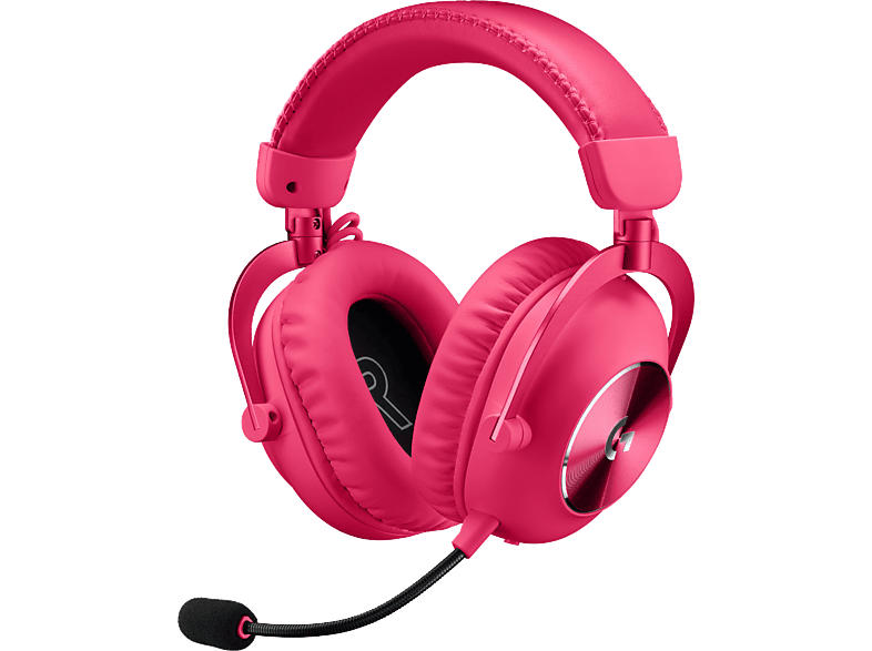 Logitech pro X 2 Lightspeed Gaming Headset, Bluetooth, USB/3.5mm, 50mm Treiber, 7.1 Surround, Over-Ear, Rosa