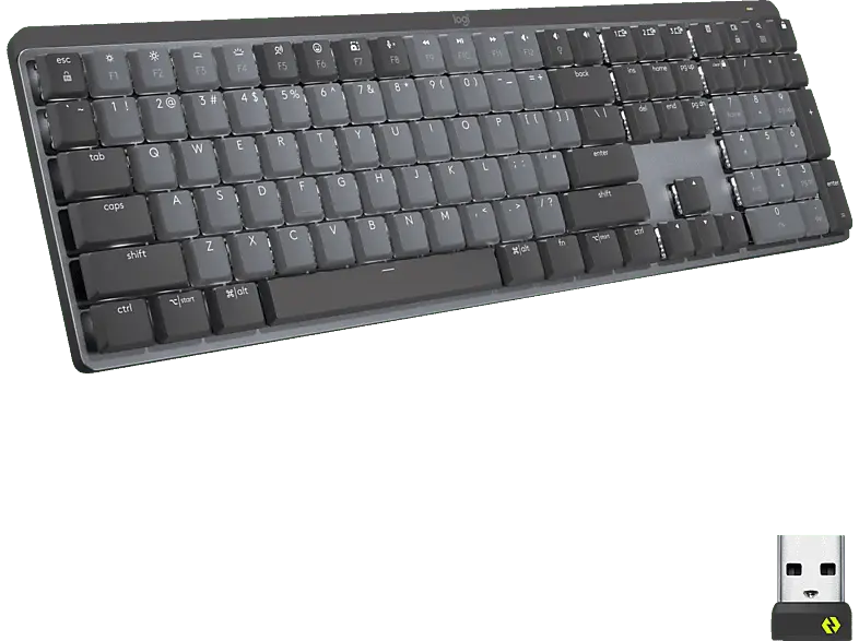 LOGITECH MX Mechanical Kabellose hintergrundbeleuchtete Tastatur, (Linear), DEU (Qwertz), Grafit; Gaming Tastatur