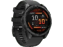 Garmin fenix® 8 - 47 mm Amoled Smartwatch Edelstahl Silikon, 22 mm, Schwarz/Schiefergrau