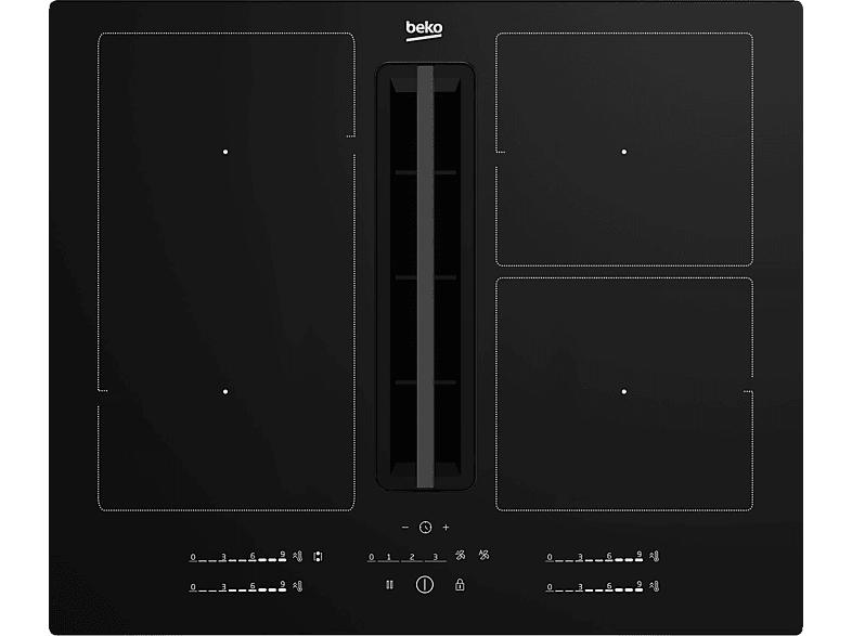 Beko Hixi6470 UF Kochfeld mit integriertem Dunstabzug (620 mm breit, 520 tief, Glaskeramik, Induktion, EEK: A)