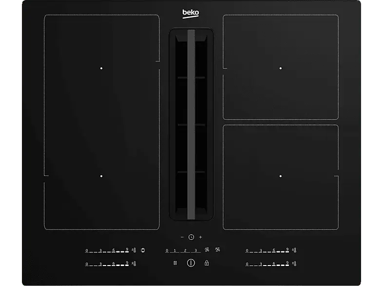 Beko Hixi 64700 UF Kochfeld mit integriertem Dunstabzug (620 mm breit, 520 tief, Glaskeramik, Induktion, EEK: A)