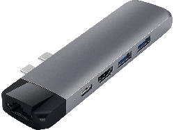 Satechi Type-C Pro USB-Hub, 4K30Hz HDMI, PD 87W, RJ45, SD/Micro-SD, Space Gray; USB Hub