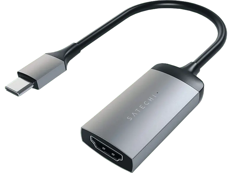 SATECHI USB-C auf HDMI Adapter, Gb-LAN Ethernet, Silber