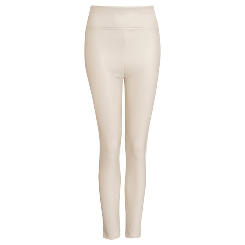 Damen Thermoleggings in Leder-Optik