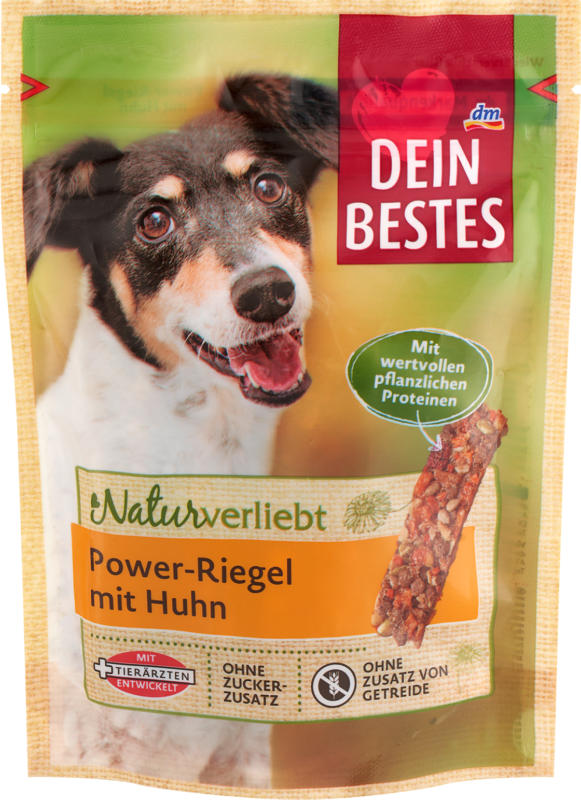 Dein Bestes Hundeleckerli Power-Riegel mit Huhn, Naturverliebt