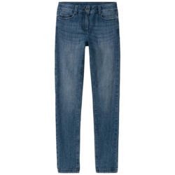 Mädchen Slim-Jeans mit Used-Waschung