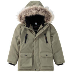 Jungen Jacke mit Fellkapuze