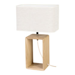 Lampe de table Eco Line, matériau composite, beige/chêne