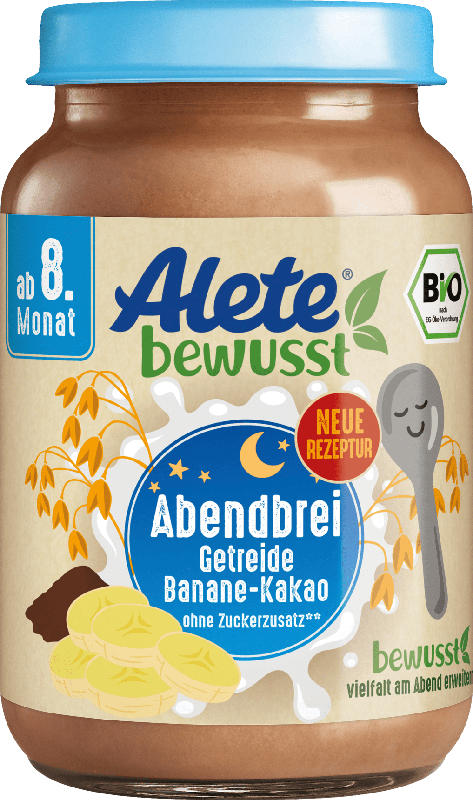 Alete bewusst Abendbrei Getreide Banane Kakao ab dem 8.Monat