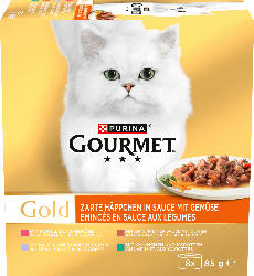 Purina Gourmet Nassfutter Katze zarte Häppchen in Soße Multipack (8x85 g)