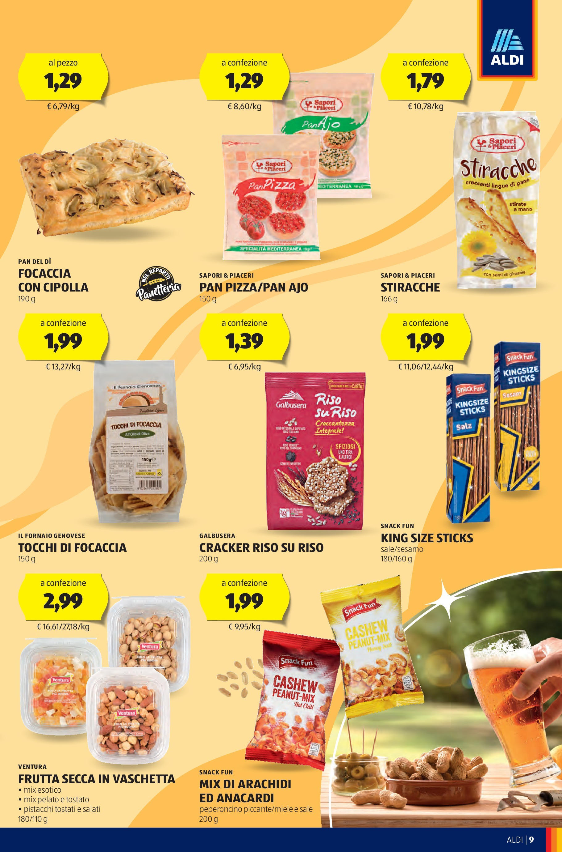 Nuovo Volantino Aldi	 dal 16/09/2024 > offerte anteprima 🛍️ | Pagina: 9 | Prodotti: Riso, Frutta, Peperoncino, Pistacchi