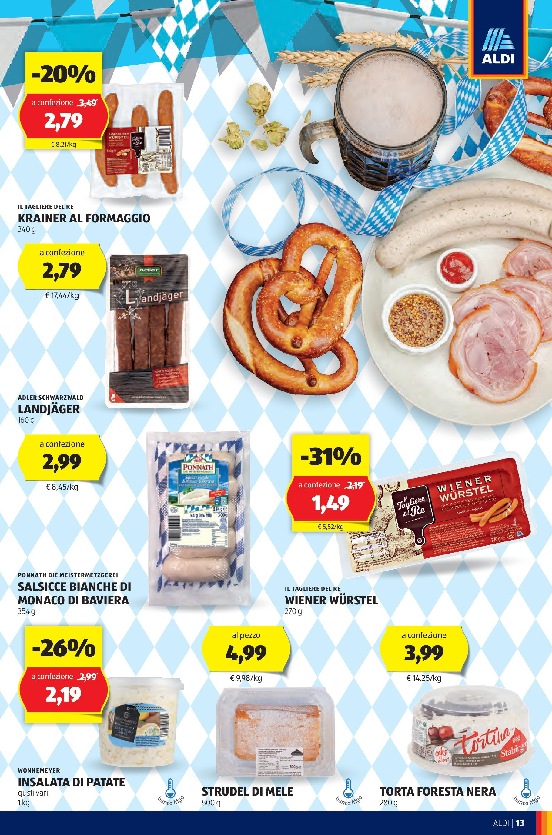 Nuovo Volantino Aldi	 dal 16/09/2024 > offerte anteprima 🛍️ | Pagina: 13 | Prodotti: Cd, Mele, Patate, Torta