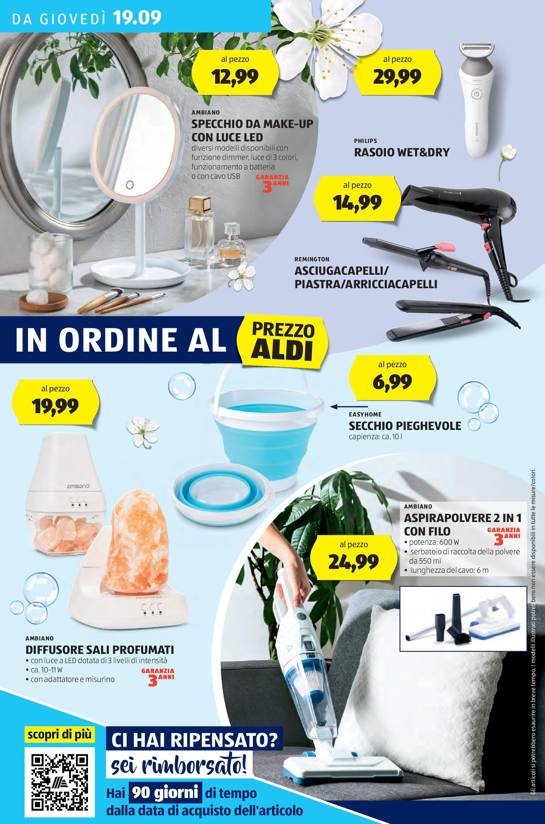 Nuovo Volantino Aldi	 dal 16/09/2024 > offerte anteprima 🛍️ | Pagina: 26 | Prodotti: Secchio, Cavo, Adattatore, Aspirapolvere