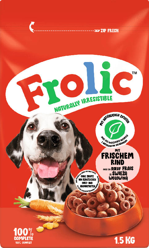 Frolic Trockenfutter Hund mit Rind