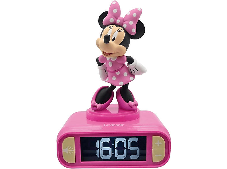 Lexibook Disney Minnie Wecker mit 3D Nachtlicht-Figur und besonderen Klingeltönen