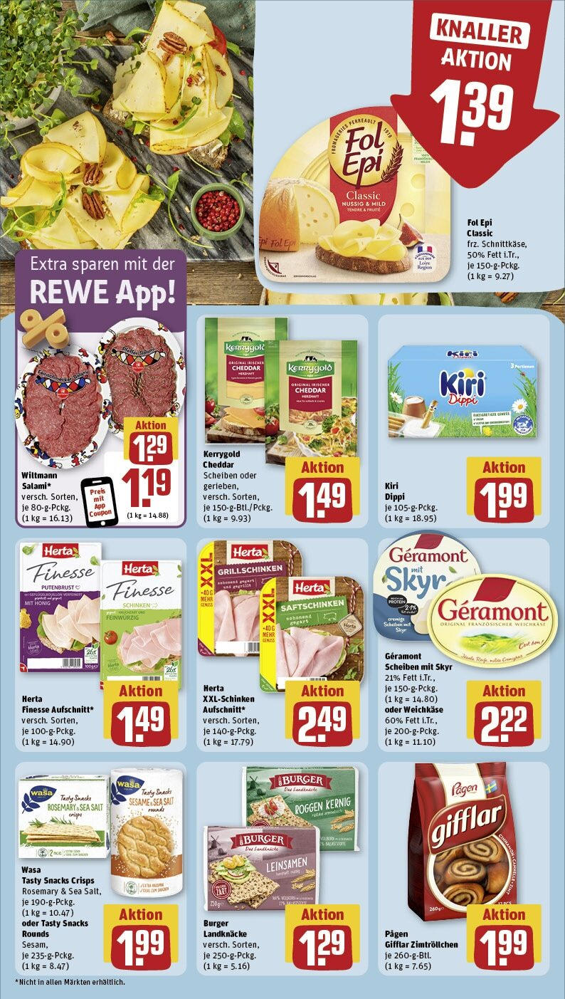 Rewe - Zeitlarn, Kurpfälzer Straße 2 (ab 16.09.2024) zum Blättern » Angebote | Seite: 12 | Produkte: Geramont, Skyr, Schinken, Herta finesse