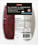 Denner Denner Blutwurst und Leberwurst , Schweiz, 2 x 100 g - ab 17.09.2024