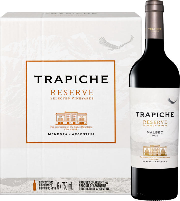 Trapiche Reserve Malbec, Argentina, Mendoza, 2022, 6 x 75 cl