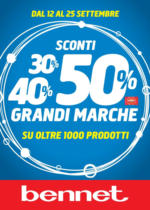 Bennet Sconti 30% 40% 50% Grandi Marche - al 25.09.2024