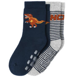 2 Paar Jungen Stoppersocken mit Dinos