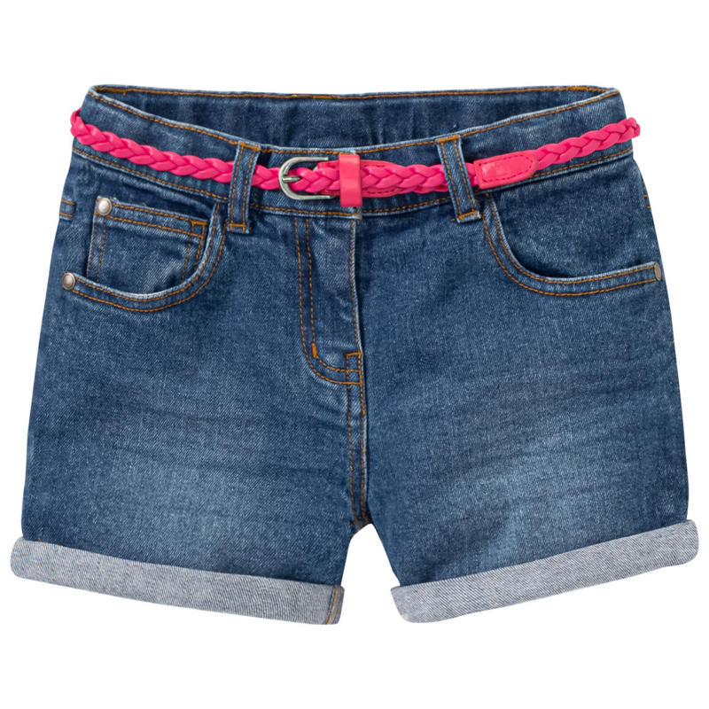 Mädchen Jeansshorts mit Flechtgürtel (Nur online)