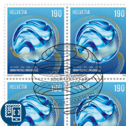 Francobolli CHF 1.90 «150 anni Unione postale universale», Foglio da 20 francobolli