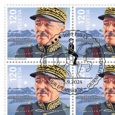 Briefmarken CHF 1.20 «150 Jahre General Henri Guisan», Bogen mit 20 Marken