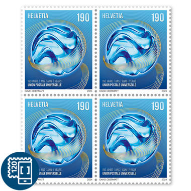 Quartina «150 anni Unione postale universale»