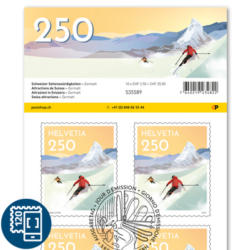 Timbres CHF 2.50 «Zermatt», Feuille de 10 timbres