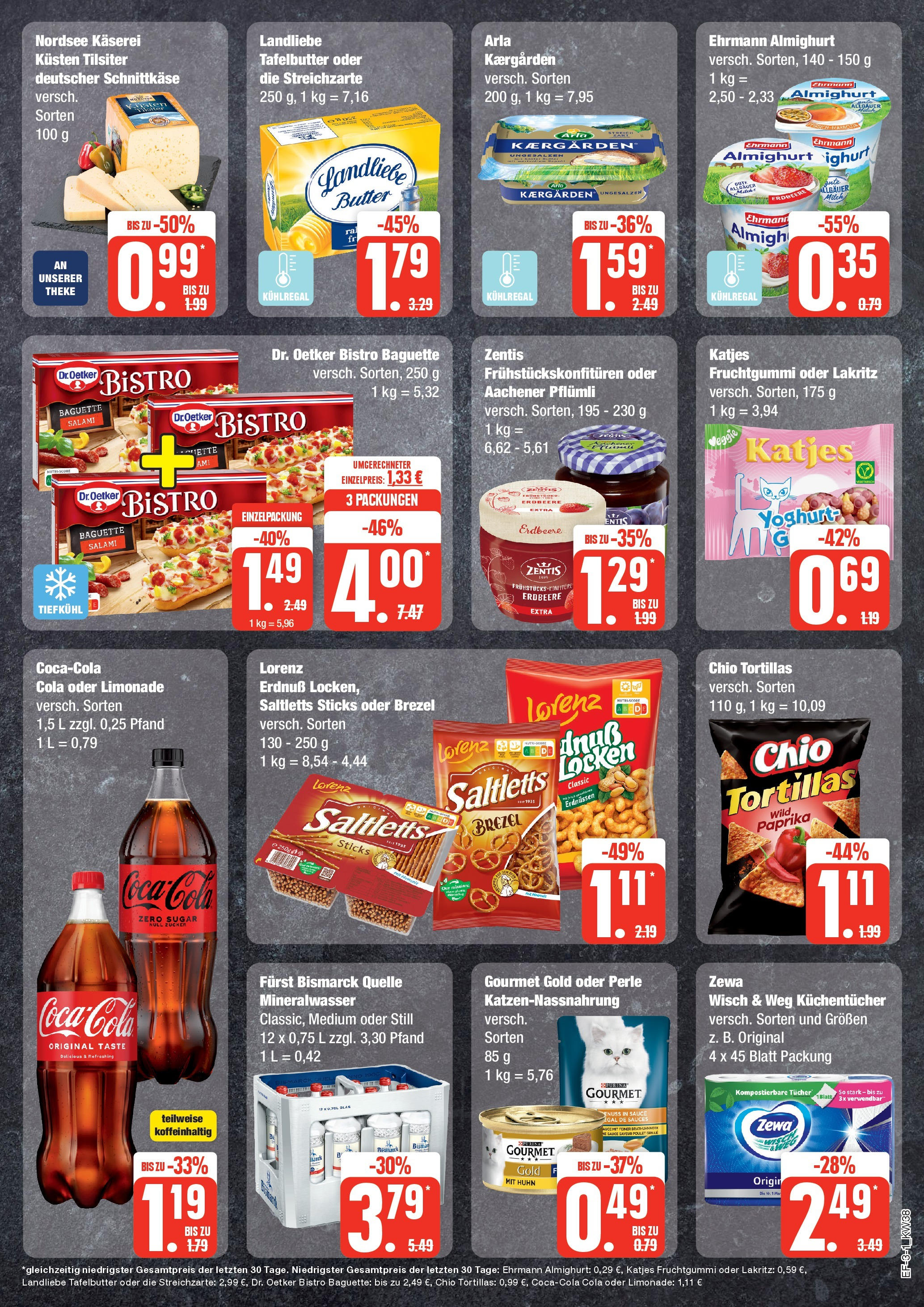 Edeka Hamburg, Bremer Straße 31 - 33 (ab 16.09.2024) » Angebote Online | Seite: 3 | Produkte: Ehrmann almighurt, Cola, Theke, Salami